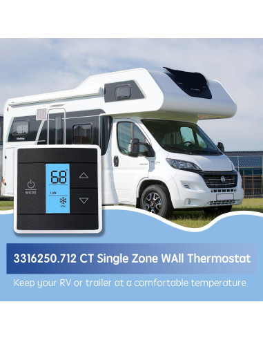 Termostato de Pared Exuberante para RV - Control Frío/Calor
