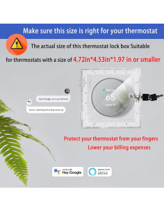 Caja de bloqueo para termostato Young Dance con llave 12x11.5 cm 2