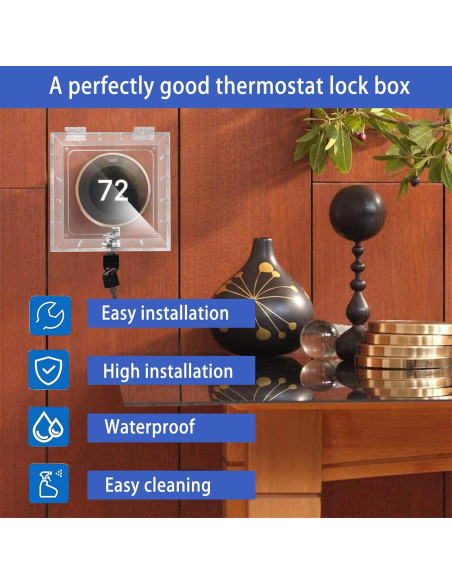 Caja de bloqueo para termostato Young Dance con llave 12x11.5 cm