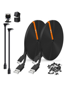 Paquete de 2 Cables de Extensión de Poder 30 pies Weishan