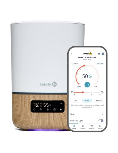 Humidificador Inteligente Safety 1st 3.8L con App y Luz Nocturna