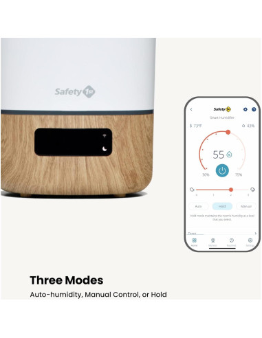 Humidificador Inteligente Safety 1st 3.8L con App y Luz Nocturna