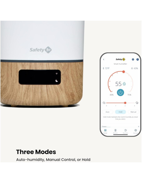 Humidificador Inteligente Safety 1st 3.8L con App y Luz Nocturna