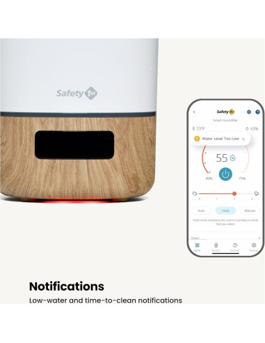 Humidificador Inteligente Safety 1st 3.8L con App y Luz Nocturna