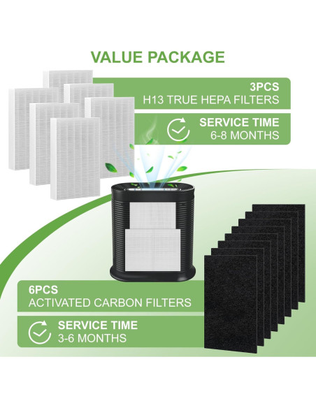 Filtro HEPA y Carbón Activado Outbeg R3 para HPA300
