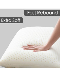 Almohada de Láttex Talalay Natural Kiss Dream 60x40cm Extra Suave 2