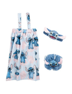 Set de Spa y Baño Lilo y Stitch Jay Franco 3 Piezas Microfibra