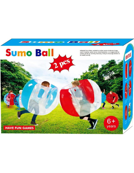 Bolas Inflables Sumo 122 cm SUNSHINE-MALL 2 Pcs Rojo/Azul