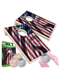 Juego de Mesa Coinhole Portátil - 2 Tableros + 4 Monedas