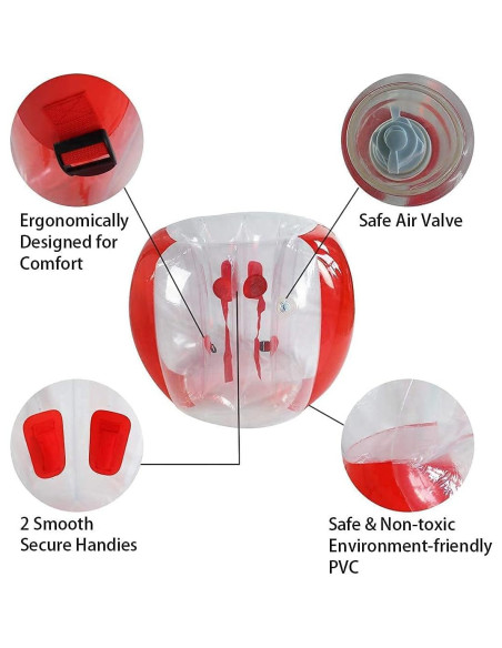 Bolas Inflables Sumo 122 cm SUNSHINE-MALL 2 Pcs Rojo/Azul