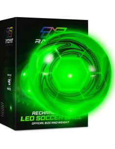 Balón de Fútbol LED Radiant Sports Tamaño 4 Verde - Iluminado 2