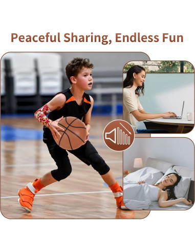 Balón de Baloncesto Silencioso LGGbaodan 24 cm Alta Elasticidad