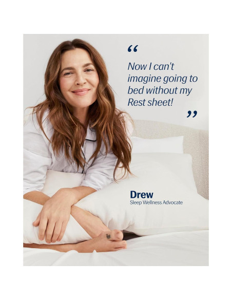 Conjunto de Sábanas REST Evercool Completo Marfil Nieve 4 Piezas