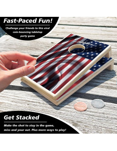 Juego de Mesa Coinhole Portátil - 2 Tableros + 4 Monedas 2