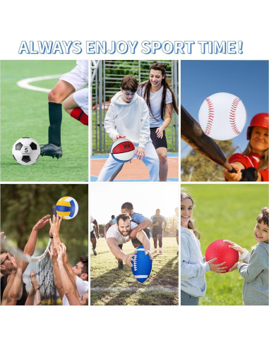 Conjunto de 18 Pelotas Deportivas Leyndo - Fútbol, Baloncesto, Voleibol