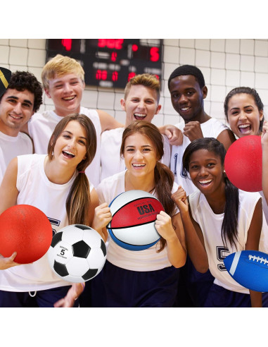 Conjunto de 18 Pelotas Deportivas Leyndo - Fútbol, Baloncesto, Voleibol