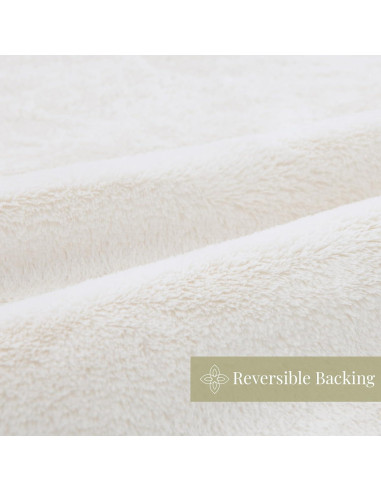 Manta de Piel Sintética Aston & Arden 178x127 cm Marfil Cottontail