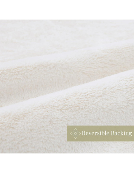 Manta de Piel Sintética Aston & Arden 178x127 cm Marfil Cottontail