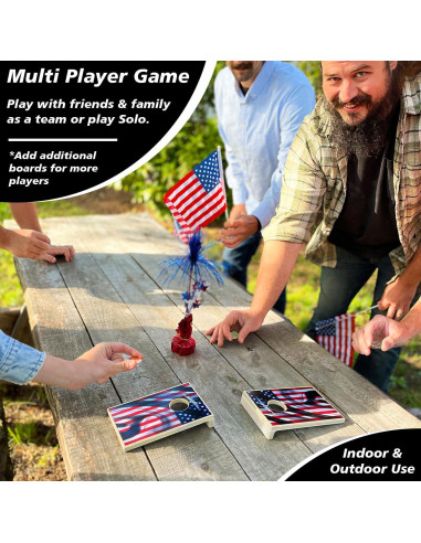 Juego de Mesa Coinhole Portátil - 2 Tableros + 4 Monedas