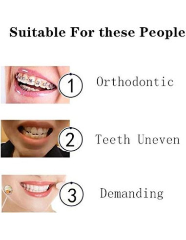 4 Cepillos de Dientes Ortodónticos Wisdom Tuft Cabeza Pequeña