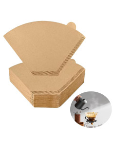 Filtros de café en cono iHMeiju 200 piezas 2-6 tazas marrón
