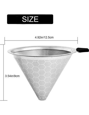 Filtro de café de goteo GLMMIR de acero inoxidable reutilizable