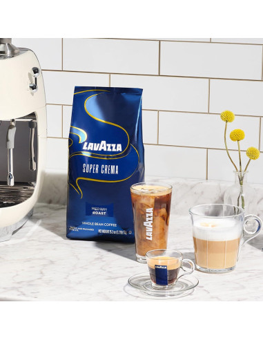Café en Grano Lavazza Super Crema 1 kg Tostado Medio Espresso