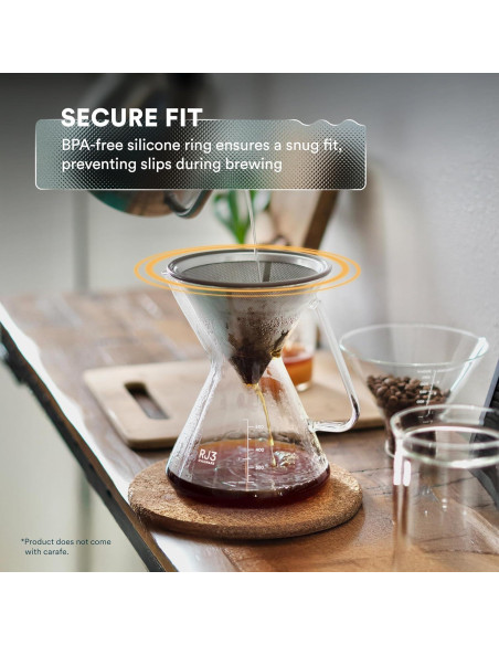 Filtro de café de acero inoxidable Ovalware - Dripper reutilizable