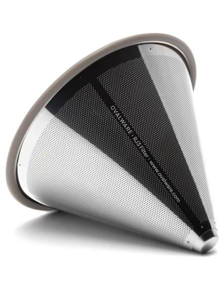 Filtro de café de acero inoxidable Ovalware - Dripper reutilizable