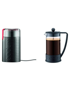 Molinillo de Cuchillas Bodum BISTRO + Cafetera Prensa Francesa 1L