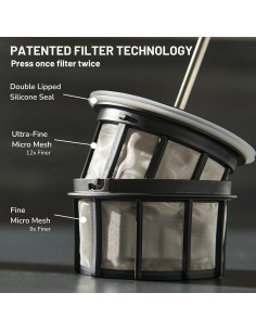 Cafetera Francesa de Viaje ESPRO P1 345g Acero Inoxidable Aislada 2