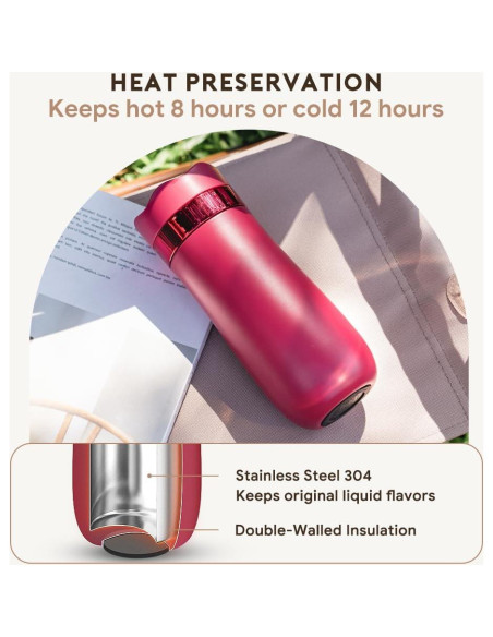 Prensa Francesa de Café Portátil BENFUCHEN 12oz Acero Inoxidable