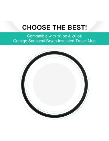 6 Juntas de Reemplazo Silicona Contigo Snapseal 16oz y 20oz