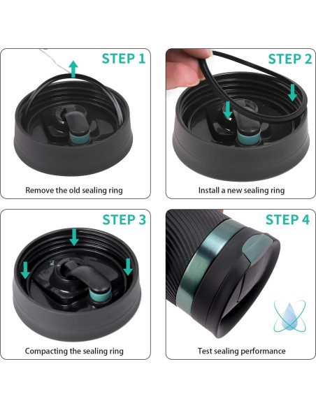 6 Juntas de Reemplazo Silicona Contigo Snapseal 16oz y 20oz