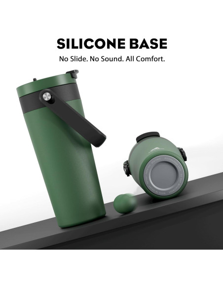 Taza de Café Aislada 24 oz POWCAN con Tapa 2-en-1 y Asa