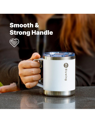 Taza de café aislada Bluwing 12 oz púrpura con tapa