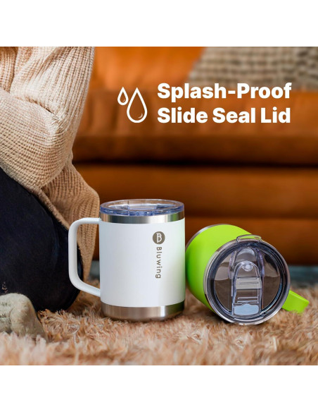 Taza de café aislada Bluwing 12 oz púrpura con tapa Taza de café aislada Bluwing 12 oz púrpura con tapa