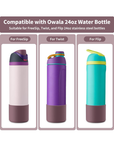 Funda Protectora de Silicona Owala 24 oz - Marrón Rojizo