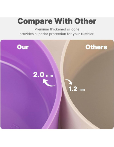 Funda de Silicona Antideslizante Diumepo para Botellas Owala 30oz 40oz