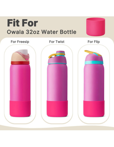 Funda de Silicona para Botella Owala 32 oz - Rojo Rosa