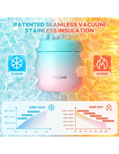 Termo de Comida Aislado DaCool para Niños 400ml - 2 Piezas