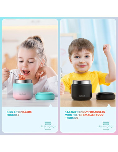 Termo de Comida Aislado DaCool para Niños 400ml - 2 Piezas
