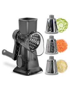 Rallador de Queso Rotatorio Damansara 3 Cuchillas Intercambiables