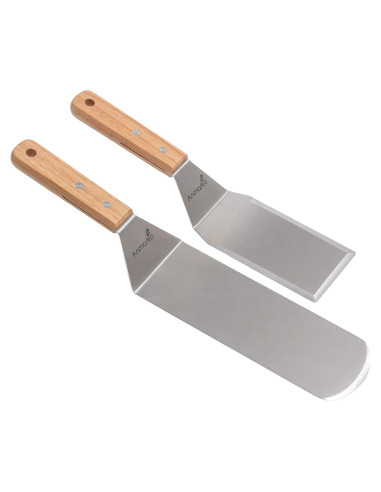 Juego de Espátulas de Acero Inoxidable Anmarko - 2 Piezas