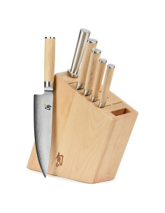 Conjunto de cuchillos Shun Classic Blonde 7 piezas con bloque