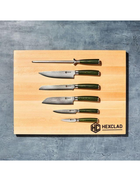 Juego de cuchillos HexClad 6 piezas acero japonés Damascus