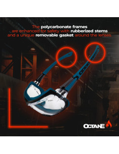 Gafas de Seguridad Motocicleta Global Vision Octane Azul 2