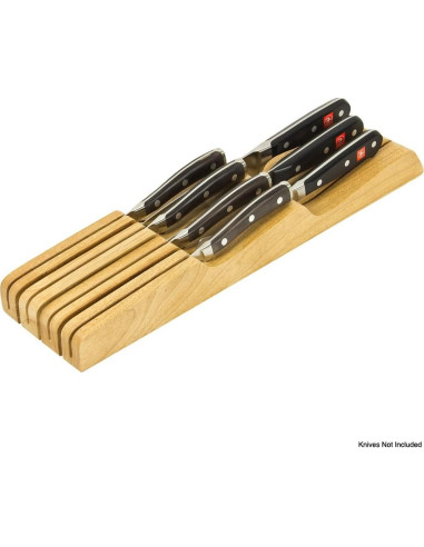 Almacenamiento de cuchillos Wüsthof en cajón 7 ranuras madera