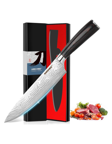 Cuchillo de Chef Japonés Anshee 20.3 cm Acero Inoxidable