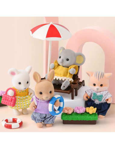 Casa de Muñecas TUZT 3 Pisos con Ascensor y Luces 33x16x43cm